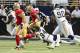 Sep 26, 2013; St. Louis, MO, USA; San Francisco 49ers quarterback Colin Kaepernick (7) is sacked by St. Louis Rams defensive end Robert Quinn (94) during the first half at the Edward Jones Dome. Mandatory Credit: Jeff Curry-USA TODAY Sports