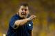 ANN ARBOR, MI - SEPTEMBER 07: Head coach Brady Hoke argues a call with a official during the fourth quarter while playing the Notre Dame Fighting Irish at Michigan Stadium on September 7, 2013 in Ann Arbor, Michigan. Michigan won the game 41-30. (Photo by