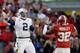 TUSCALOOSA, AL - NOVEMBER 26: Quarterback Cam Newton #2 of the Auburn Tigers looks to pass against C.J. Mosley #32 of the Alabama Crimson Tide at Bryant-Denny Stadium on November 26, 2010 in Tuscaloosa, Alabama. (Photo by Kevin C. Cox/Getty Images)