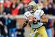 Nov 30, 2013; Atlanta, GA, USA; Georgia Tech Yellow Jackets quarterback Vad Lee (2) drops back to pass in the first half against the Georgia Bulldogs at Bobby Dodd Stadium. Mandatory Credit: Daniel Shirey-USA TODAY Sports