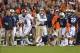 Nov 30, 2013; Auburn, AL, USA; Alabama Crimson Tide wide receiver Amari Cooper (9) catches a 99 yard touchdown pass from A.J. McCarron (not pictured) past Auburn Tigers defensive back Jonathon Mincy (6) and Jermaine Whitehead (9) as Auburn Tigers head coa