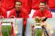 MANCHESTER, UNITED KINGDOM - AUGUST 06: Rio Ferdinand of Manchester United and team mate Ryan Giggs (R) pose with the Premier League and Champions League trophies prior to the Pre Season Friendly match between Manchester United and Juventus at Old Traffo