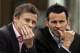 CHESTER, ENGLAND - MAY 10: Ole Gunnar Solskjaer (L) and Ryan Giggs of Manchester United, at Chester Racecourse on May 10 2007, in Chester, England. (Photo by Julian Herbert/Getty Images)