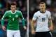(FILE PHOTO) In this composite image a comparison has been made between between Mesut Oezil (L) and Jack Wilshire. Both Arsenal players are due to play against each other for their respective countries on Tuesday November 19, 2013 when England play German