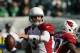 Dec 1, 2013; Philadelphia, PA, USA; Arizona Cardinals quarterback Carson Palmer (3) passes the ball during the first quarter against the Philadelphia Eagles at Lincoln Financial Field. Mandatory Credit: Howard Smith-USA TODAY Sports