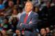 DENVER, CO - NOVEMBER 13: Head coach Mike D'Antoni of the Los Angeles Lakers leads his team against the Denver Nuggets at Pepsi Center on November 13, 2013 in Denver, Colorado. The Nuggets defeated the Lakers 111-99. NOTE TO USER: User expressly acknowle