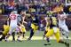 ANN ARBOR, MI - NOVEMBER 30: Quarterback Devin Gardner #98 of the Michigan Wolverines looks to pass against the Ohio State Buckeyes during a game at Michigan Stadium on November 30, 2013 in Ann Arbor, Michigan. (Photo by Gregory Shamus/Getty Images)
