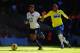 LONDON, ENGLAND - NOVEMBER 10: (L-R) Andros Townsend of Tottenham Hotspur holds off the challenge of Yoan Gouffran of Newcastle United during the Barclays Premier League match between Tottenham Hotspur and Newcastle United at White Hart Lane on November