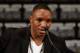 LAS VEGAS, NV - MAY 05: Boxer Devon Alexander speaks during a news conference after Floyd Mayweather Jr.'s unanimous decision victory against Miguel Cotto in their WBA super welterweight title fight at the MGM Grand Garden Arena on May 5, 2012 in Las Veg