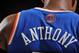 DENVER, CO - NOVEMBER 29: A close up of Carmelo Anthony #7 of the New York Knicks jersey during the game against the Denver Nuggets on November 29, 2013 at the Pepsi Center in Denver, Colorado. NOTE TO USER: User expressly acknowledges and agrees that, by