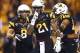 Nov 30, 2013; Tempe, AZ, USA; Arizona State Sun Devils wide receiver Jaelen Strong (21) celebrates a touchdown pass against the Arizona Wildcats in the second half of the 87th annual Territorial Cup at Sun Devil Stadium. Arizona State defeated Arizona 58-