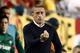 Sep 10, 2013; Foxborough, MA, USA; Portugal coach Paulo Bento directs his players during the first half against Brazil at Gillette Stadium. Mandatory Credit: Winslow Townson-USA TODAY Sports