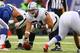 EAST RUTHERFORD, NJ - NOVEMBER 10: Stefen Wisniewski #61 of the Oakland Raiders in action against the New York Giants during their game at MetLife Stadium on November 10, 2013 in East Rutherford, New Jersey. (Photo by Al Bello/Getty Images)