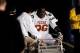 Nov 9, 2013; Morgantown, WV, USA; Texas Longhorns defensive tackle Chris Whaley (96) gets carted off the field during the game against the West Virginia Mountaineers at Milan Puskar Stadium. Mandatory Credit: Evan Habeeb-USA TODAY Sports