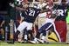 Nov 10, 2013; Phoenix, AZ, USA; Houston Texans wide receiver Andre Johnson (80) catches a touchdown pass over Arizona Cardinals cornerback Patrick Peterson (21) during the second half at University of Phoenix Stadium. Arizona won 27-24. Mandatory Credit: