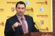 LOS ANGELES, CA - DECEMBER 03: Steve Sarkisian speaks at a press conference introducing him as the new USC head football coach at the John McKay Center at the University of Southern California on December 3, 2013 in Los Angeles, California. (Photo by S