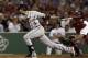 BOSTON, MA - SEPTEMBER 3: Omar Infante #4 of the Detroit Tigers follows through on a hit against the Boston Red Sox during the fourth inning at Fenway Park on September 3, 2013 in Boston, Massachusetts. (Photo by Winslow Townson/Getty Images)