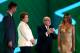 COSTA DO SAUIPE, BRAZIL - DECEMBER 06: FIFA President Joseph S. Blatter speaks to the audience next to Brazil President Dilma Rousseff and hosts Fernanda Lima and Rodrigo Hilbert before the Final Draw for the 2014 FIFA World Cup Brazil at Costa do Sauipe