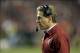 Nov 30, 2013; Auburn, AL, USA; Alabama Crimson Tide head coach Nick Saban reacts during the third quarter against the Auburn Tigers at Jordan Hare Stadium. Mandatory Credit: John David Mercer-USA TODAY Sports
