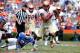 GAINESVILLE, FL - NOVEMBER 30: Kelvin Benjamin #1 of the Florida State Seminoles runs for a touchdown during the game against the Florida Gators on November 30, 2013 in Gainesville, Florida. (Photo by Sam Greenwood/Getty Images)