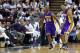 Dec 6, 2013; Sacramento, CA, USA; Los Angeles Lakers shooting guard Jodie Meeks (20) reacts with shooting guard Wesley Johnson (11) after a three point basket against the Sacramento Kings during the fourth quarter at Sleep Train Arena. The Los Angeles Lak