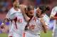 BANGKOK, THAILAND - NOVEMBER 15: Ashkan Dejagah (L) of Iran celebrate his goal with team mate Anderanik Teymourian during their 2015 Asian Cup group B qualifying football match at Rajamangala Stadium on November 15, 2013 in Bangkok, Thailand. (Photo by
