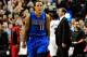 Dec 7, 2013; Portland, OR, USA; Dallas Mavericks shooting guard Monta Ellis (11) celebrates after hitting the game winning shot during the fourth quarter of the game against the Portland Trail Blazers at Moda Center. The Mavs won the game 108-106. Mandato