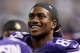 MINNEAPOLIS, MN - OCTOBER 27: Cordarrelle Patterson #84 of the Minnesota Vikings looks on from the sidelines after running back the kickoff for a touchdown against the Green Bay Packers during the first quarter of the game on October 27, 2013 at Mall of A