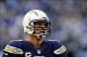 Dec 8, 2013; San Diego, CA, USA; San Diego Chargers quarterback Philip Rivers (17) during the second half against the New York Giants at Qualcomm Stadium. The Chargers won 37-14. Mandatory Credit: Christopher Hanewinckel-USA TODAY Sports