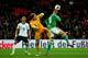 LONDON, ENGLAND - NOVEMBER 19: Julian Draxler of Germany beats Joe Hart of England to the ball during the international friendly match between England and Germany at Wembley Stadium on November 19, 2013 in London, England. (Photo by Clive Rose/Getty Ima