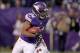 Dec 1, 2013; Minneapolis, MN, USA; Minnesota Vikings wide receiver Cordarrelle Patterson (84) against the Chicago Bears at Mall of America Field at H.H.H. Metrodome. The Vikings defeated the Bears 23-20 in overtime. Mandatory Credit: Brace Hemmelgarn-USA