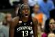 DENVER, CO - APRIL 01: Chiney Ogwumike #13 of the Stanford Cardinal reacts on the bench in the second half against the Baylor Bears during the National Semifinal game of the 2012 NCAA Division I Women's Basketball Championship at Pepsi Center on April 1,