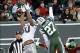 Dec 8, 2013; East Rutherford, NJ, USA; Oakland Raiders wide receiver Rod Streater (80) is unable to catch a pass while defended by New York Jets cornerback Dee Milliner (27) during the game at MetLife Stadium. Mandatory Credit: Robert Deutsch-USA TODAY Sp