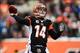 Dec 8, 2013; Cincinnati, OH, USA; Cincinnati Bengals quarterback Andy Dalton (14) throws a pass during the first quarter against the Indianapolis Colts at Paul Brown Stadium. Mandatory Credit: Andrew Weber-USA TODAY Sports