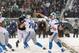 Dec 8, 2013; Philadelphia, PA, USA; Philadelphia Eagles quarterback Nick Foles (9) passes the ball during the third quarter against the Philadelphia Eagles at Lincoln Financial Field. The Eagles defeated the Lions 34-20. Mandatory Credit: Howard Smith-USA