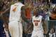 Dec 10, 2013; Gainesville, FL, USA; Florida Gators forward Dorian Finney-Smith (10) reacts after he made a basket against the Kansas Jayhawks during the first half at Stephen C. O'Connell Center. Mandatory Credit: Kim Klement-USA TODAY Sports