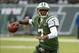 Dec 8, 2013; East Rutherford, NJ, USA; New York Jets quarterback Geno Smith (7) throws a pass against the Oakland Raiders at MetLife Stadium. Mandatory Credit: Kirby Lee-USA TODAY Sports