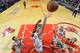 CHICAGO, IL - DECEMBER 5: Joakim Noah #13 of the Chicago Bulls grabs a rebound against the Miami Heat on December 5, 2013 at United Center in Chicago, Illinois. NOTE TO USER: User expressly acknowledges and agrees that, by downloading and or using this p