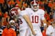 AUBURN, AL - NOVEMBER 30: AJ McCarron #10 and Cade Foster #43 react after Foster missed a field goal in the third quarter against the Auburn Tigers at Jordan-Hare Stadium on November 30, 2013 in Auburn, Alabama. (Photo by Kevin C. Cox/Getty Images)