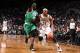 NEW YORK, NY - DECEMBER 10: Paul Pierce #34 of the Brooklyn Nets drives against Gerald Wallace #45 of the Boston Celtics during a game at Barclays Center on December 10, 2013 in the Brooklyn borough of New York City. NOTE TO USER: User expressly acknowle