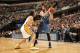 INDIANAPOLIS - NOVEMBER 25: Kevin Love #42 of the Minnesota Timberwolves controls the ball against Luis Scola #4 of the Indiana Pacers at Bankers Life Fieldhouse on November 25, 2013 in Indianapolis, Indiana. NOTE TO USER: User expressly acknowledges and
