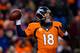 DENVER, CO - DECEMBER 8: Quarterback Peyton Manning #18 of the Denver Broncos throws a pass during the third quarter against the Tennessee Titans at Sports Authority Field Field at Mile High on December 8, 2013 in Denver, Colorado. The Broncos defeated t