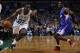 Dec 11, 2013; Boston, MA, USA; Boston Celtics guard Jordan Crawford (27) drives against Los Angeles Clippers point guard Darren Collison (2) during the fourth quarter at TD Garden. The Los Angeles Clippers won 96-88. Mandatory Credit: Greg M. Cooper-USA