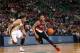 SALT LAKE CITY, UT - DECEMBER 09: Damian Lillard #0 of the Portland Trail Blazers drives against Trey Burke #3 of the Utah Jazz at EnergySolutions Arena on December 09, 2013 in Salt Lake City, Utah. NOTE TO USER: User expressly acknowledges and agrees tha
