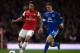 LONDON, ENGLAND - APRIL 16: Mikel Arteta of Arsenal and Ross Barkley of Everton compete for the ball during the Barclays Premier League match between Arsenal and Everton at Emirates Stadium on April 16, 2013 in London, England. (Photo by Michael Regan/G