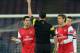 NAPLES, ITALY - DECEMBER 11: Referee Viktor Kassai shows the red card to Mikel Arteta of Arsenal during the UEFA Champions League Group F match between SSC Napoli and Arsenal at Stadio San Paolo on December 11, 2013 in Naples, Italy. (Photo by Giuseppe
