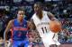 NEW ORLEANS, LA - DECEMBER 11: Jrue Holiday #11 of the New Orleans Pelicans drives to the basket against the Detroit Pistons during an NBA game on December 11, 2013 at the New Orleans Arena in New Orleans, Louisiana. NOTE TO USER: User expressly acknowled