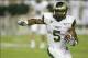 Sep 21, 2013; Tuscaloosa, AL, USA; Colorado State Rams running back Kapri Bibbs (5) carries against the Alabama Crimson Tide during the third quarter at Bryant-Denny Stadium. Alabama defeated Colorado State 31-6. Mandatory Credit: John David Mercer-USA TO
