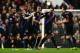 LONDON, ENGLAND - DECEMBER 14: Marouane Chamakh (C) of Crystal Palace celebrates with team mates after scoring during the Barclays Premier League match between Chelsea and Crystal Palace at Stamford Bridge on December 14, 2013 in London, England. (Photo