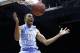 Nov 24, 2013; Uncasville, CT, USA; North Carolina Tar Heels forward Brice Johnson (11) dunks the ball against the Louisville Cardinals during the second half at Mohegan Sun Arena. Mandatory Credit: Mark L. Baer-USA TODAY Sports